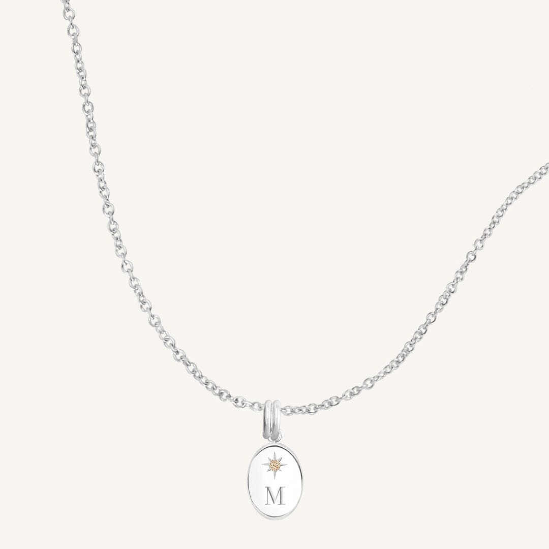 Etch Birthstone Charm Necklace