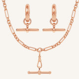 T-Bar Fob Chain and Hoops Set