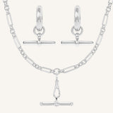 T-Bar Fob Chain and Hoops Set