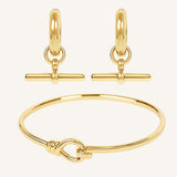Etta T-Bar Hoops and Bracelet Set