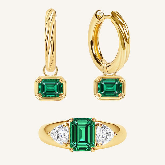 Evelyn Ring and Hoops Set