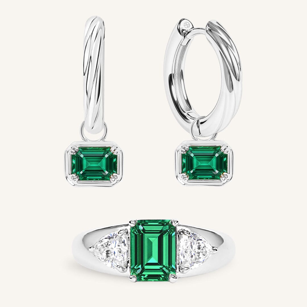 Evelyn Ring and Hoops Set
