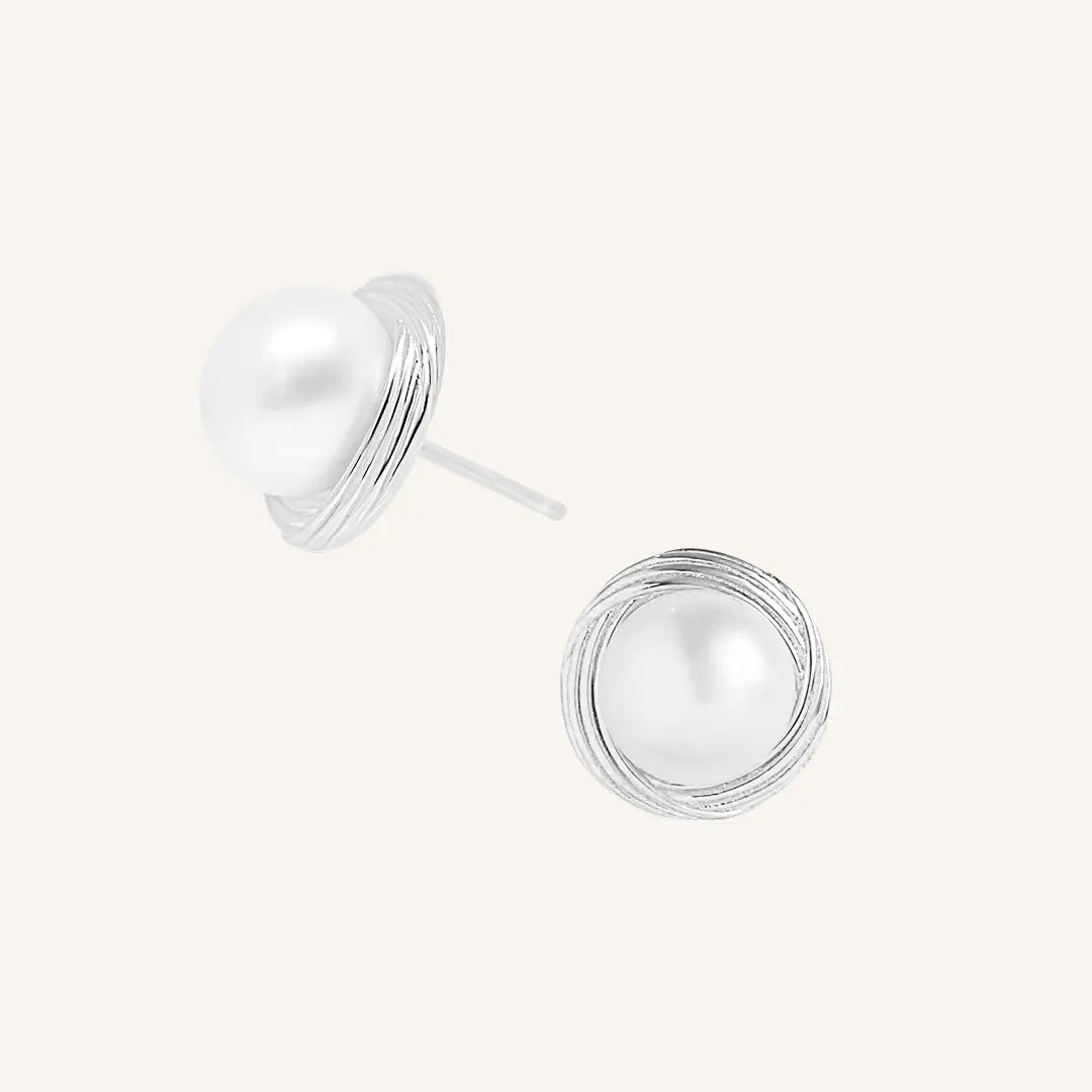 The  SILVER  Eyre Studs by  Francesca Jewellery from the Earrings Collection.