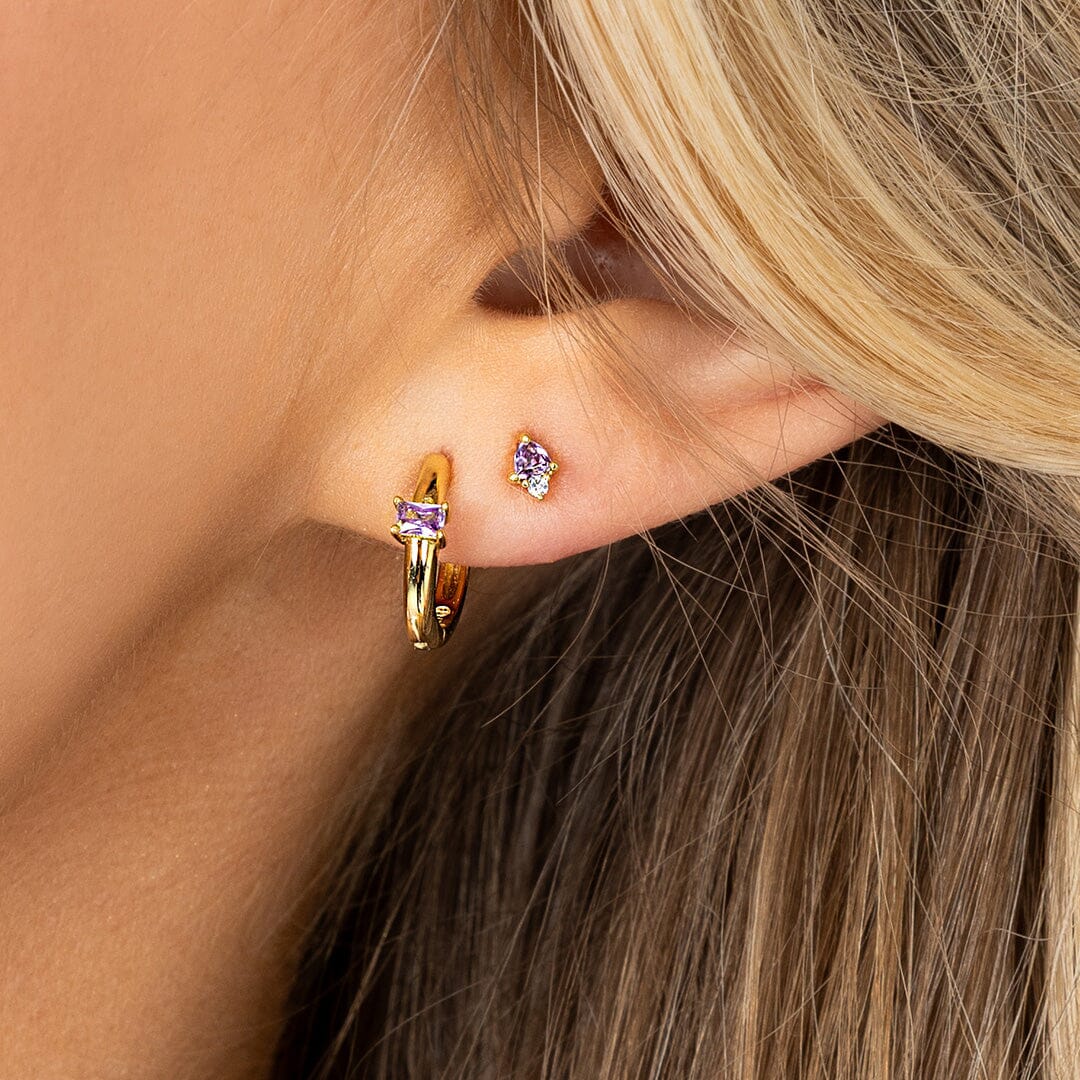 February Birthstone Studs
