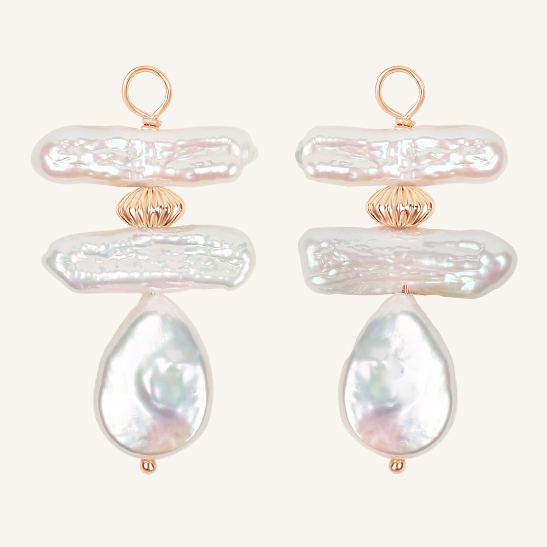 First Light Pearl Hoop Charm (Set of 2)