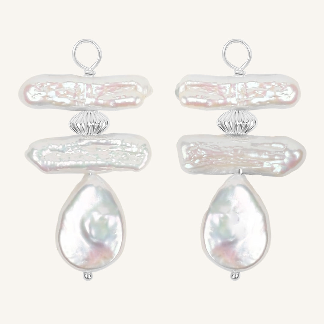 First Light Pearl Hoop Charm (Set of 2)