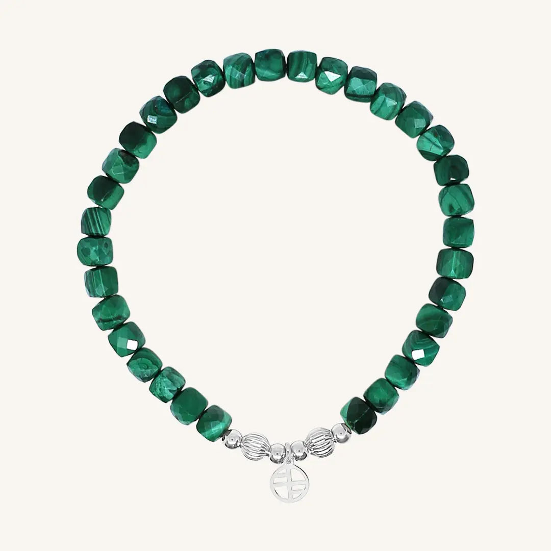 The  SILVER-L  Fleetwood Bracelet Malachite by  Francesca Jewellery from the Bracelets Collection.