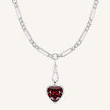Florence Heart Pendant Fob Necklace