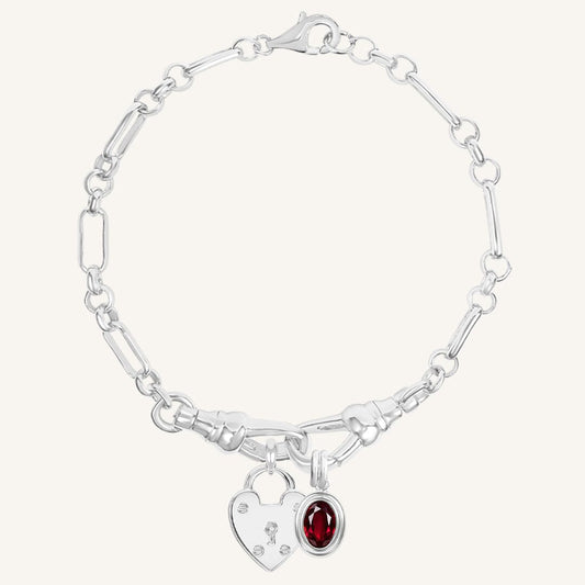 Heart Fob Bracelet Set