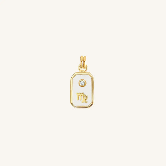 The  GOLD  Iridescent Zodiac Charm Virgo by  Francesca Jewellery from the Charms Collection.