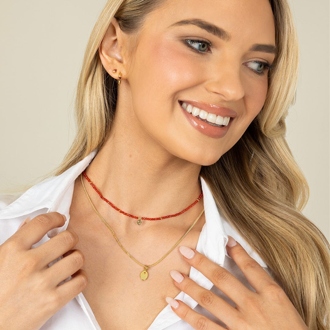 January Birthstone Huggies
