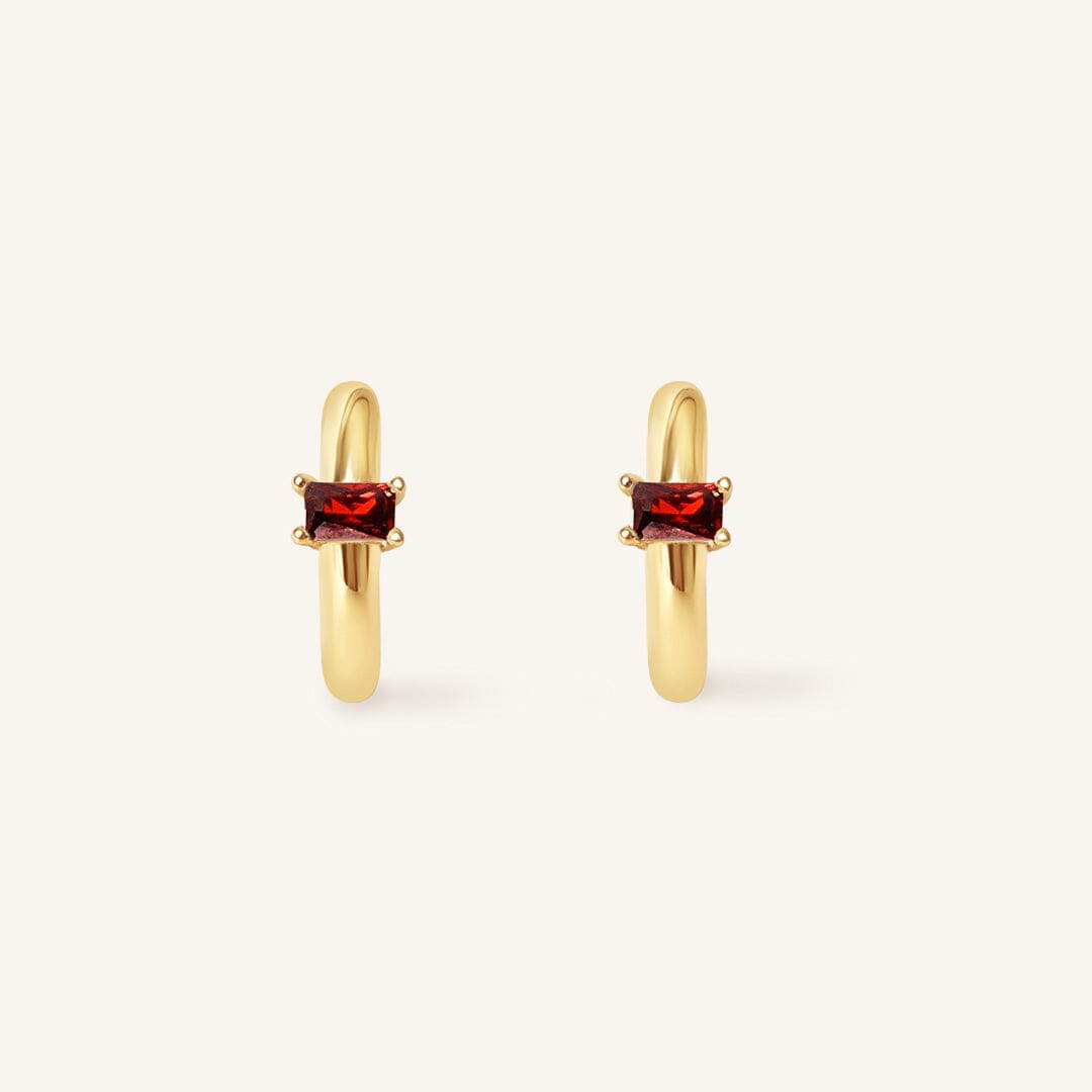 January Birthstone Huggies