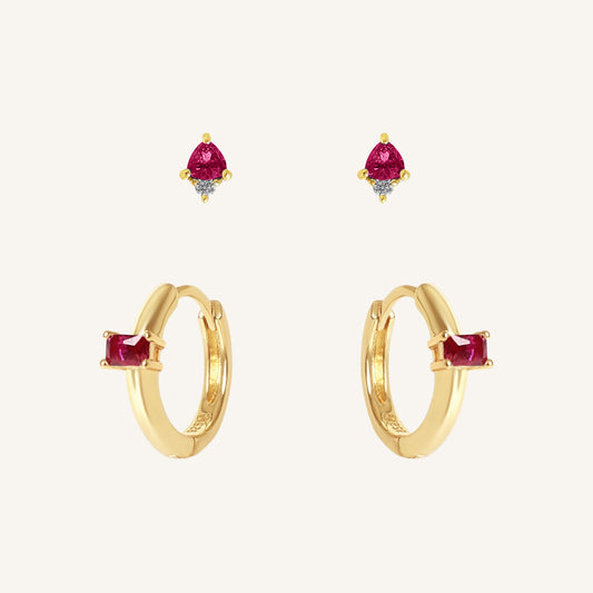 July Birthstone Earring Set