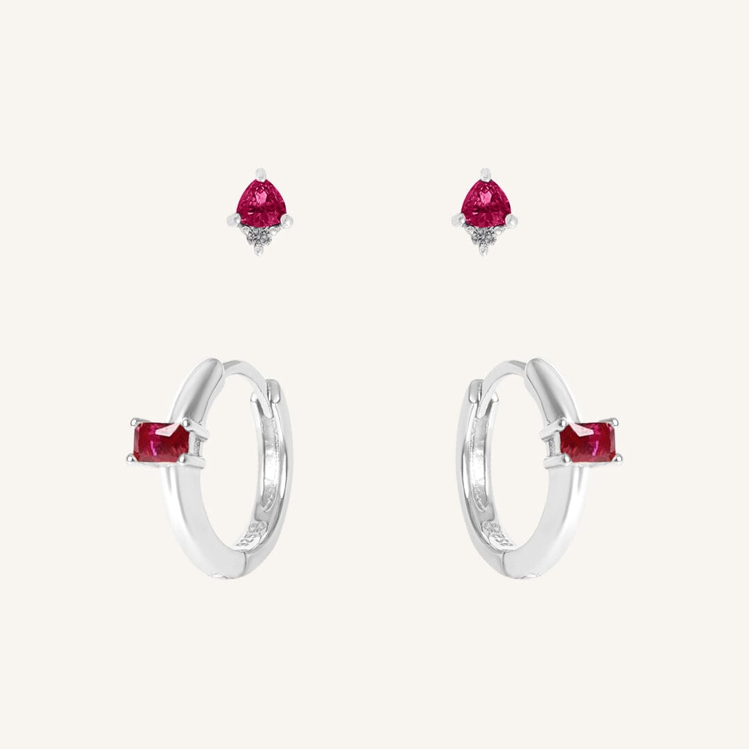 July Birthstone Earring Set