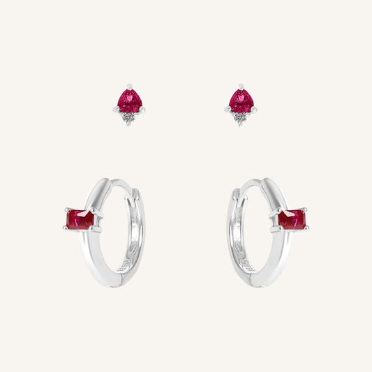 July Birthstone Earring Set