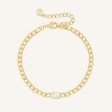 June Birthstone Chain Bracelet
