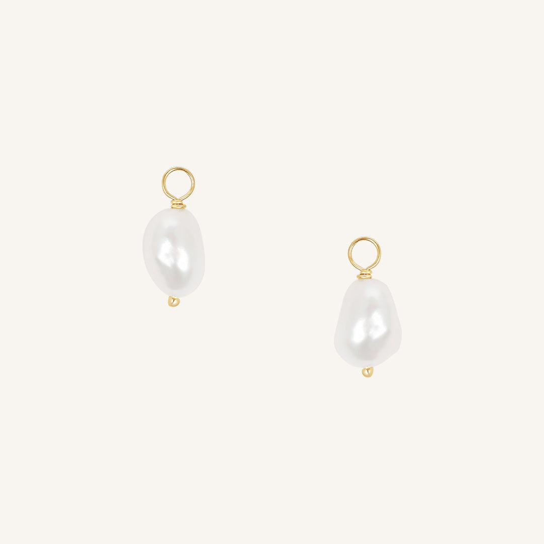 Keshi Pearl Hoop Charm (Set of 2)