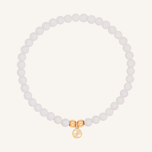 White Agate Lumier Bracelet - Stone of Resilience