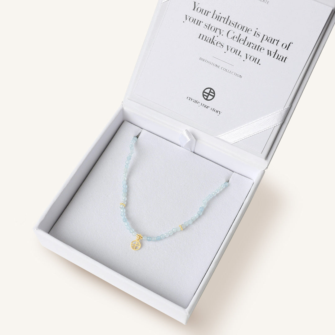 March Birthstone Necklace