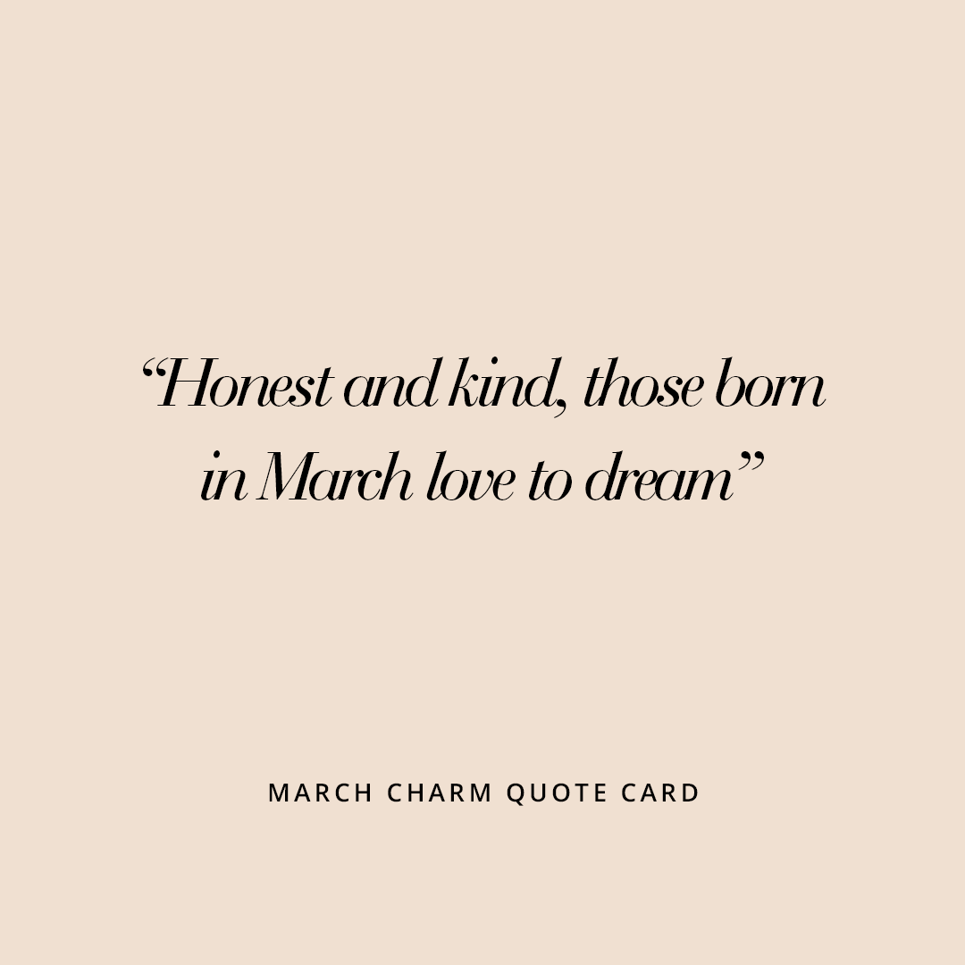 Etch Birthstone Charm March