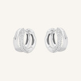 Monroe Pavé Double Huggies