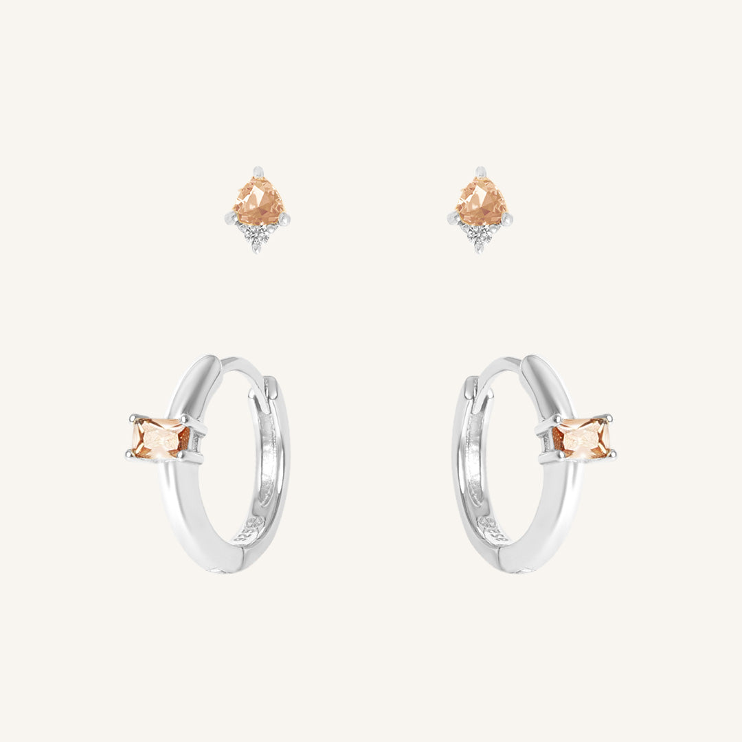 November Birthstone Earring Set