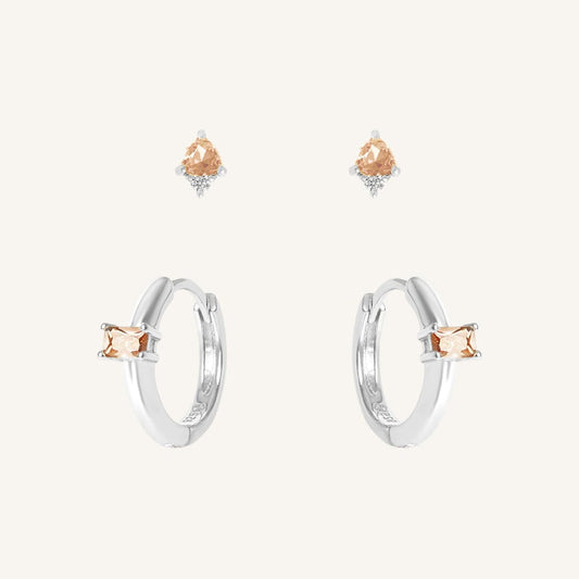 November Birthstone Earring Set