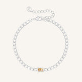 November Birthstone Chain Bracelet