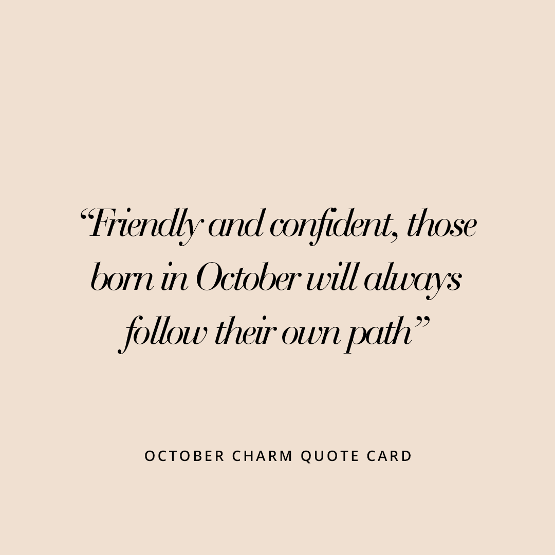 Etch Birthstone Charm October