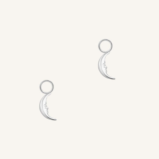 Patience Moon Hoop Charm (Set of 2)