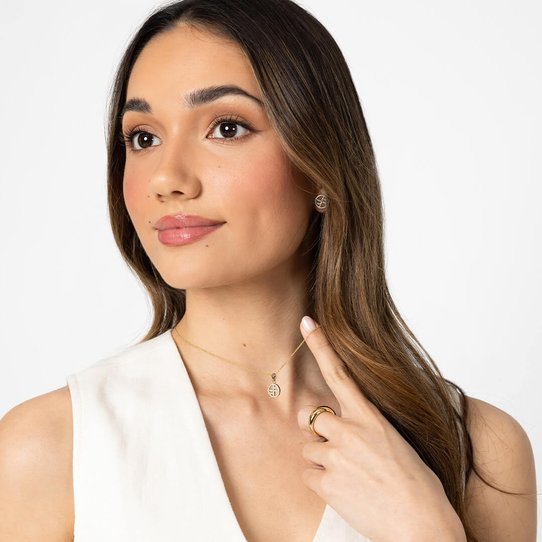 Pavé Logo Charm Necklace