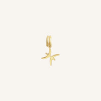 A gold-coloured Petite Zodiac Charm representing the Pisces sign.