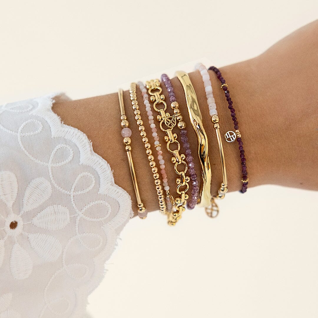 Pink Opal Division Charm Bracelet - Stone of Gentleness