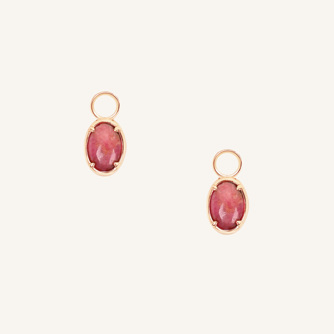 Rhodonite Haven Hoop Charm (Set of 2)