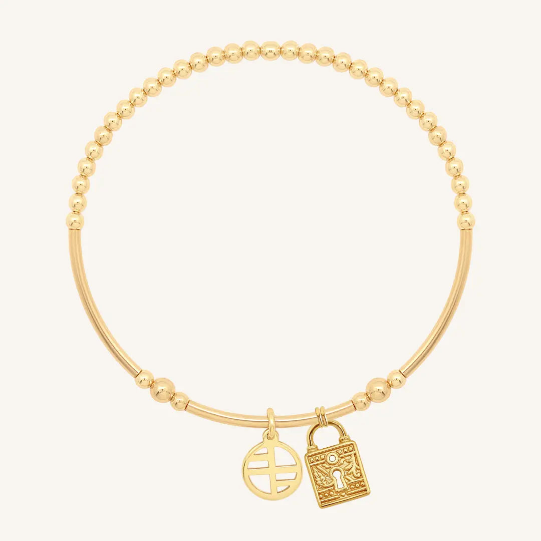 The    Sanctuary Keylock Charm by  Francesca Jewellery from the Charms Collection.