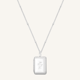 Etch Engraved Story Photo Locket Necklace