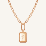 Etch Engraved Story Photo Locket Necklace