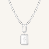Etch Engraved Story Photo Locket Necklace