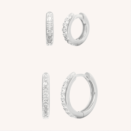 Darcy & Ruby Hoops Set