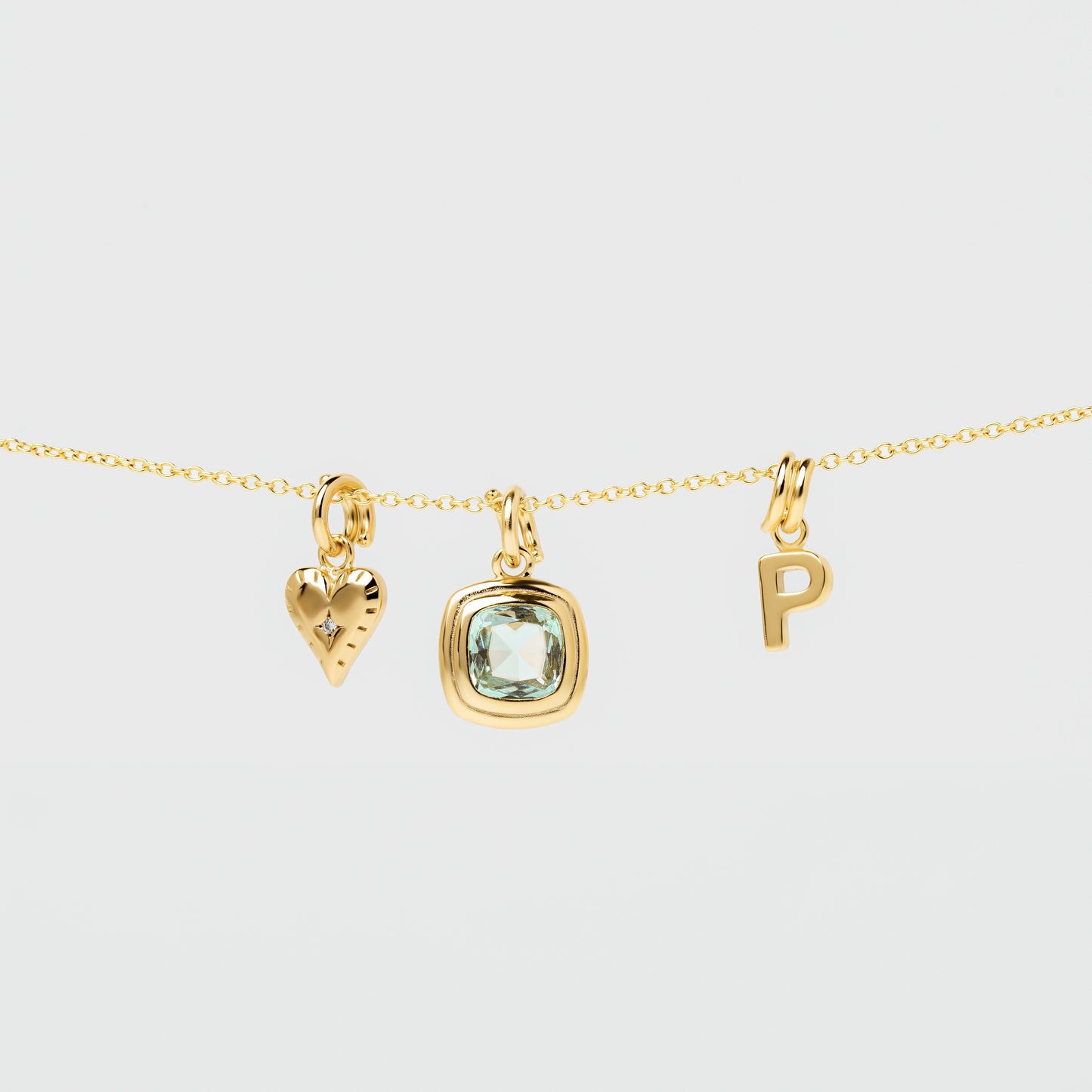 Letter Necklace Plain Chain