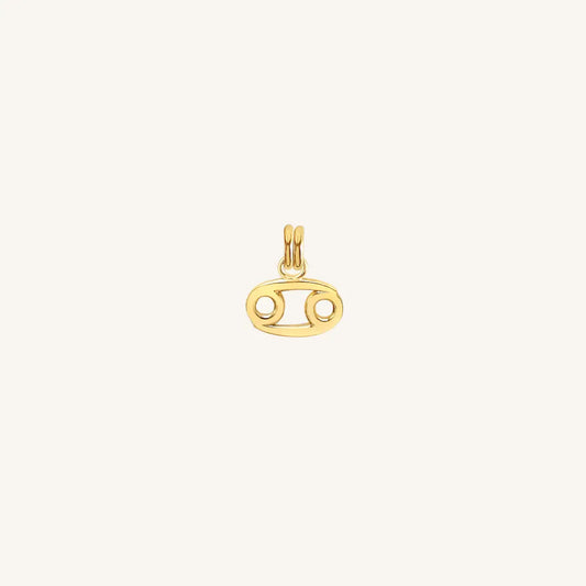 The  GOLD  Petite Zodiac Charm Cancer by  Francesca Jewellery from the Charms Collection.