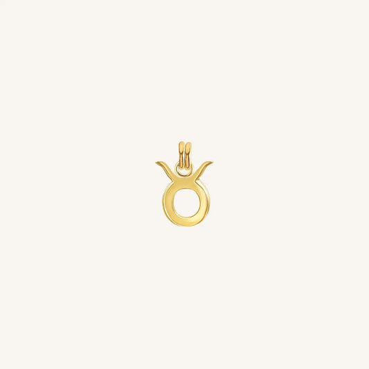 The  GOLD  Petite Zodiac Charm Taurus by  Francesca Jewellery from the Charms Collection.