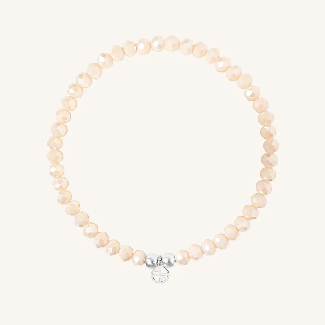 The  Peach-L-SILVER  Dazzle Bracelet by  Francesca Jewellery from the Bracelets Collection.