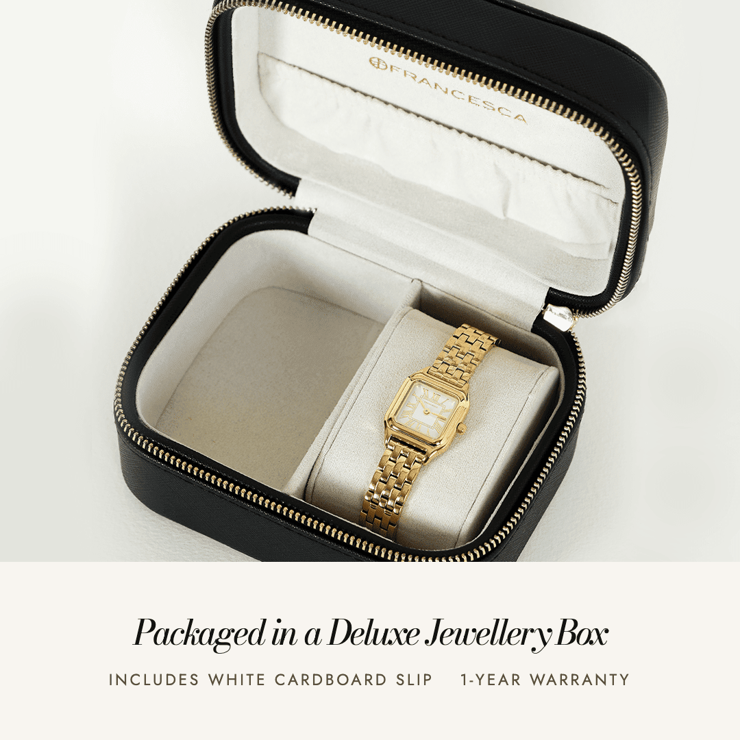 Louis Watch in gold in its Deluxe Jewellery Box