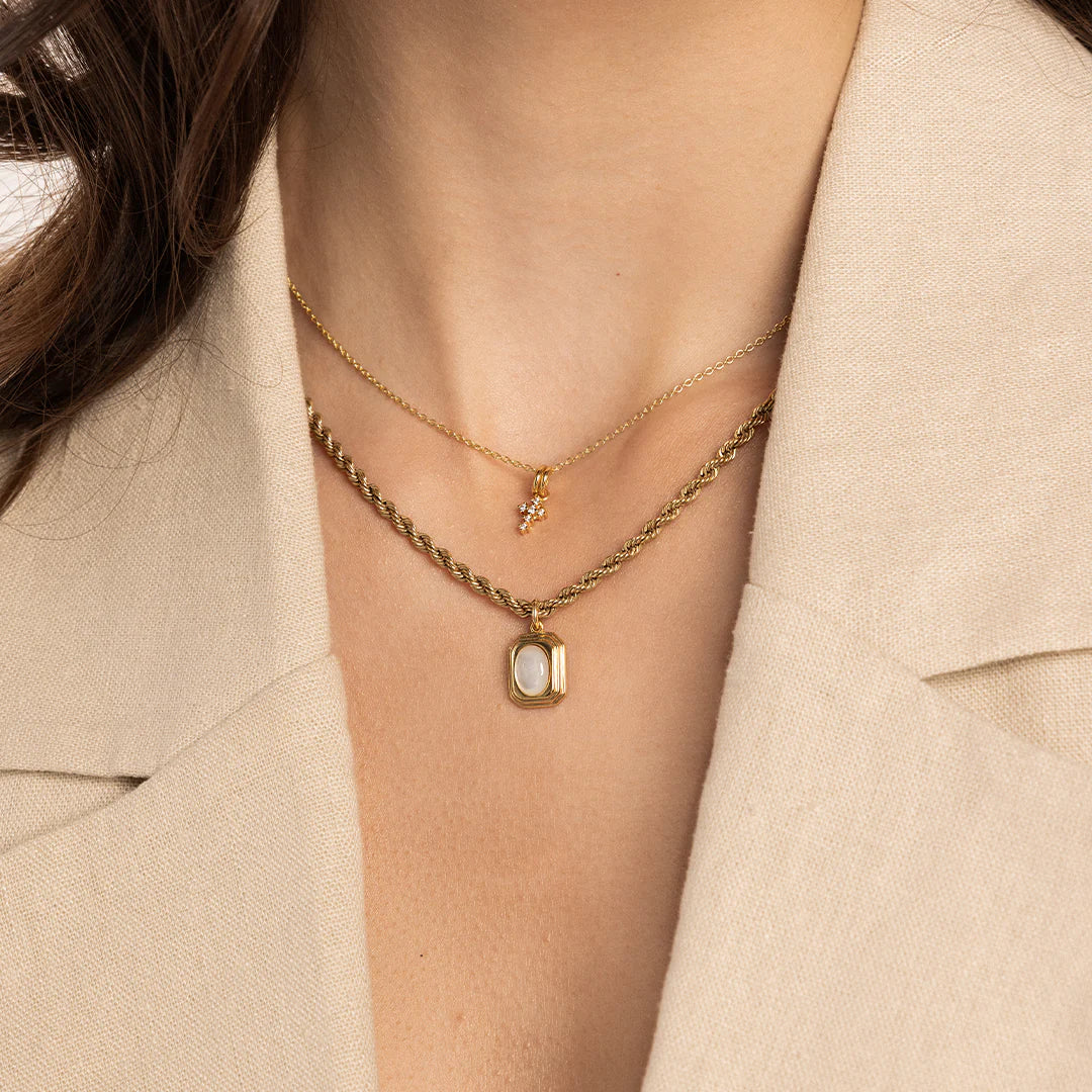 Nurture Cross Charm Necklace