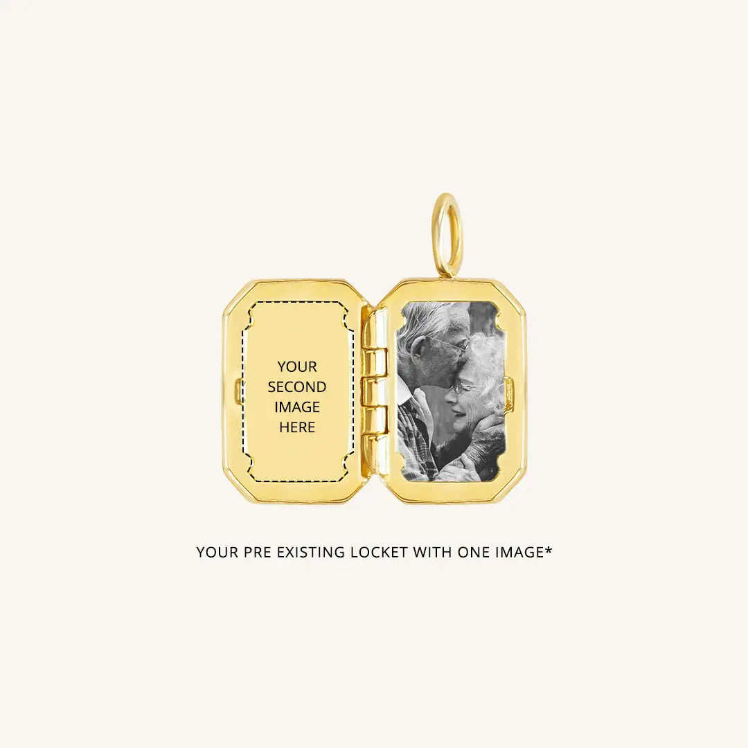 Bevel Treasure Locket Gold