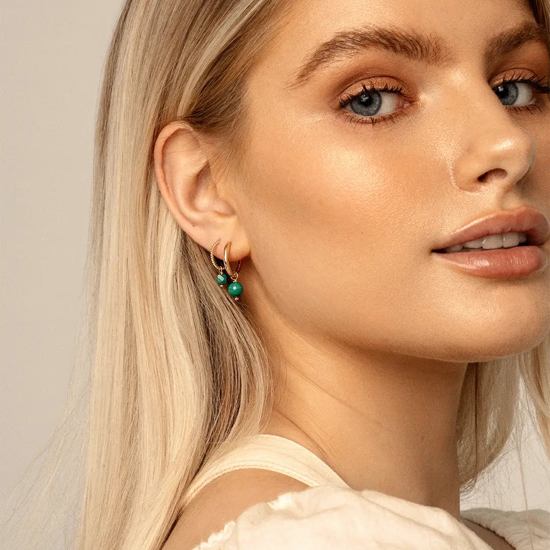 Malachite hoops clearance