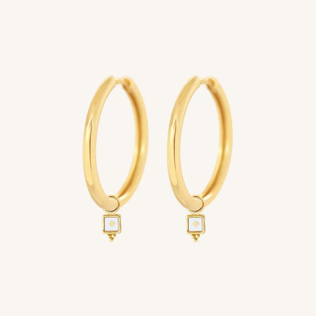 The  GOLD-Riley  Intuition Plain Hoops by  Francesca Jewellery from the Earrings Collection.