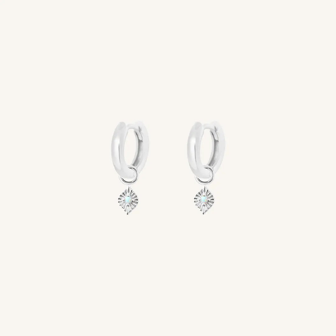 The  SILVER-Billie  Pillar Plain Hoops by  Francesca Jewellery from the Earrings Collection.